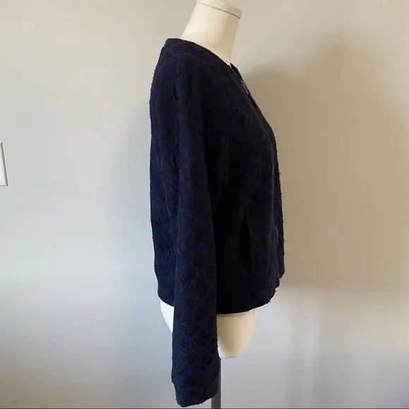 Anthropologie Madeleine Wool Lace  Bomber Jacket - Picture 7 of 12